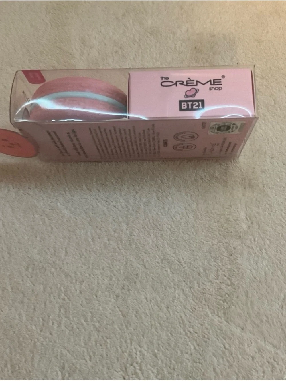 BT21 Macaron Lip Balm - Pink (White Peach Scent)